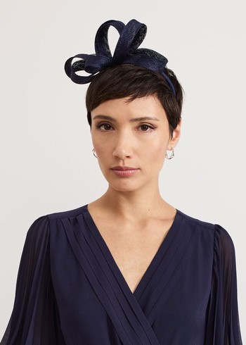 Phase Eight Navy Twist Hats Navy USA | 6473508-LN